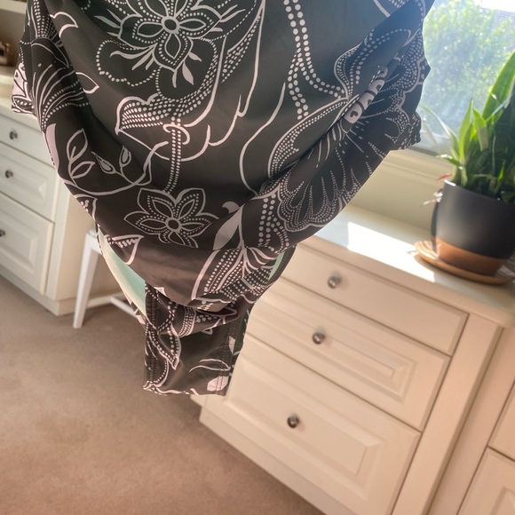 Sage Green Floral Print Shirred Cut Out One Piece Swimsuit - Picture 13 of 13